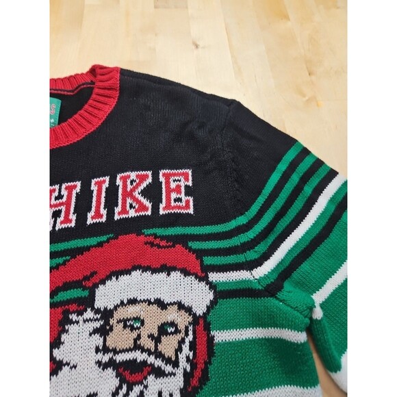Ho Ho Hike Football Santa Ugly Christmas Sweater Unisex Size Small - Picture 10 of 16